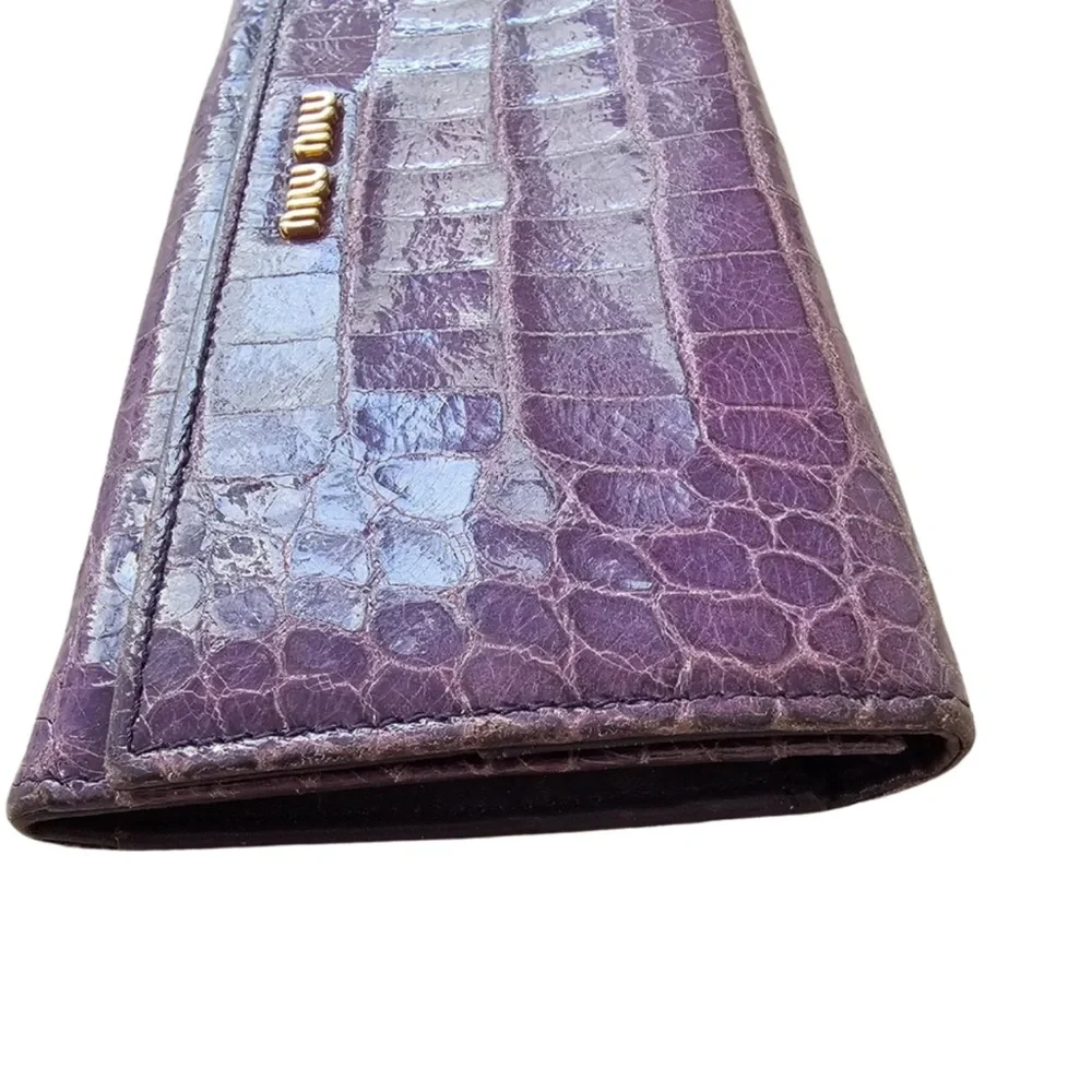 Miu miu purple long wallet - Picture 3 of 8
